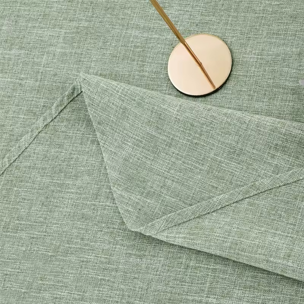 Artisan Nordic: Premium Round Linen-Blend Tablecloth | Waterproof & Stain-Resistant Modern Dining Collection