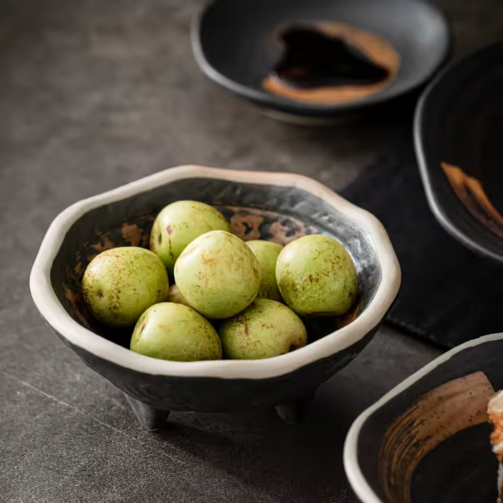 Ancient Zen: Premium 5-Piece Hand-Painted Ceramic Set | Wabi-Sabi Stoneware