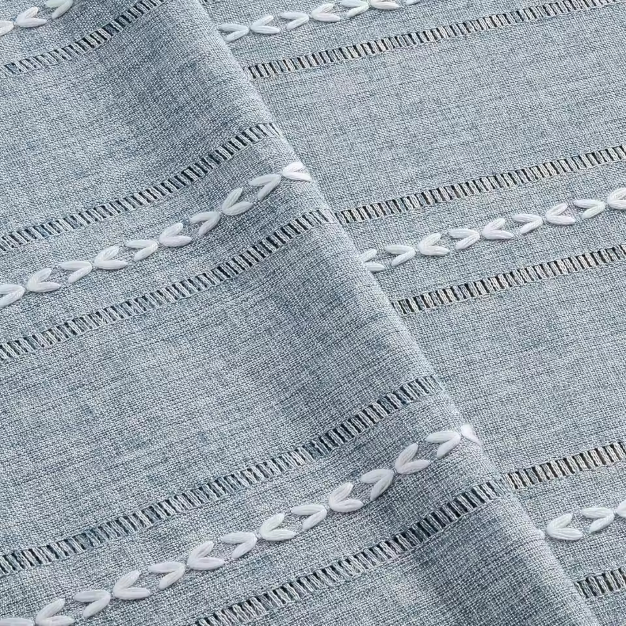 Artisan Nordic: Premium Round Embroidered Tablecloth | Elegant Striped Tassel Dining Collection