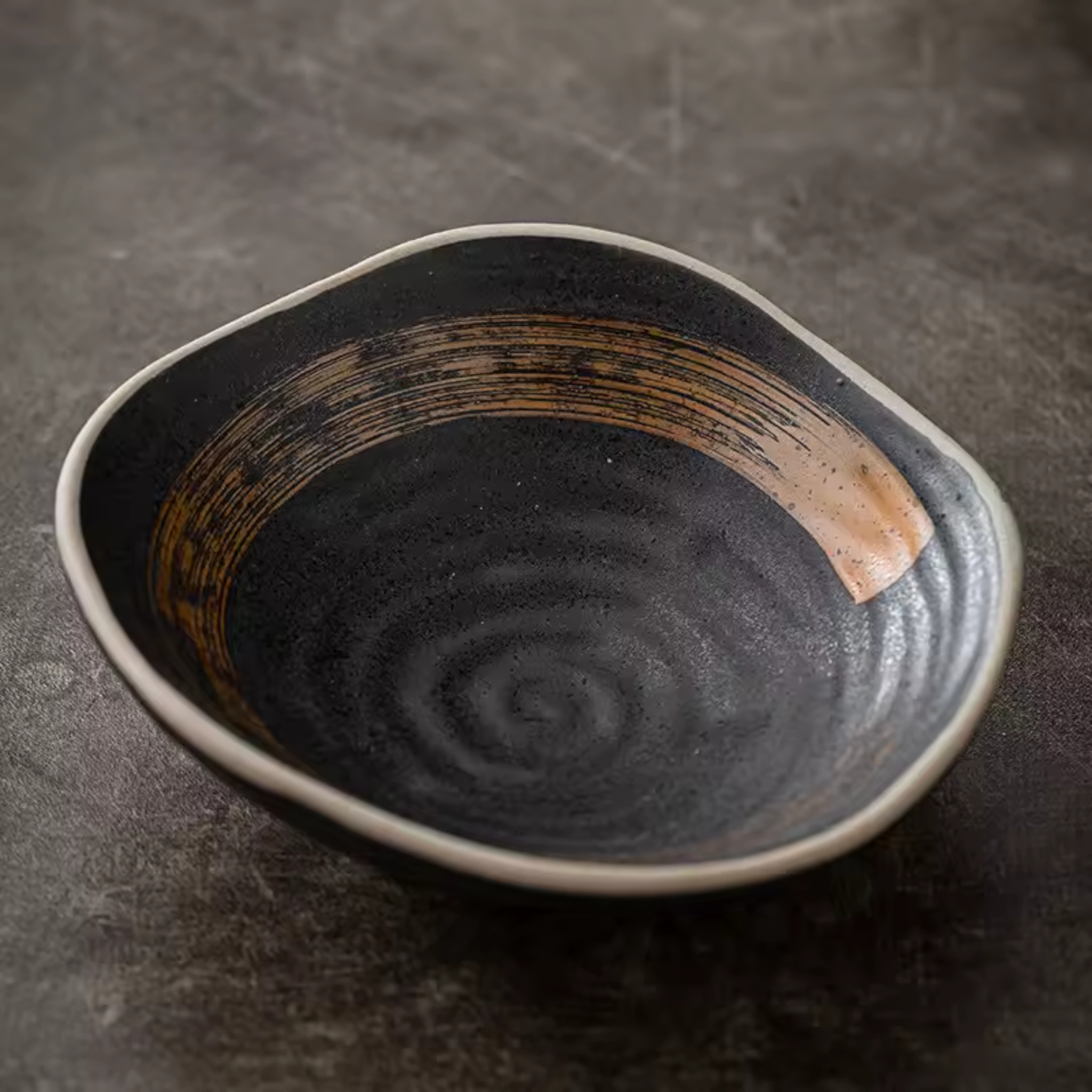 Ancient Zen: Premium 5-Piece Hand-Painted Ceramic Set | Wabi-Sabi Stoneware