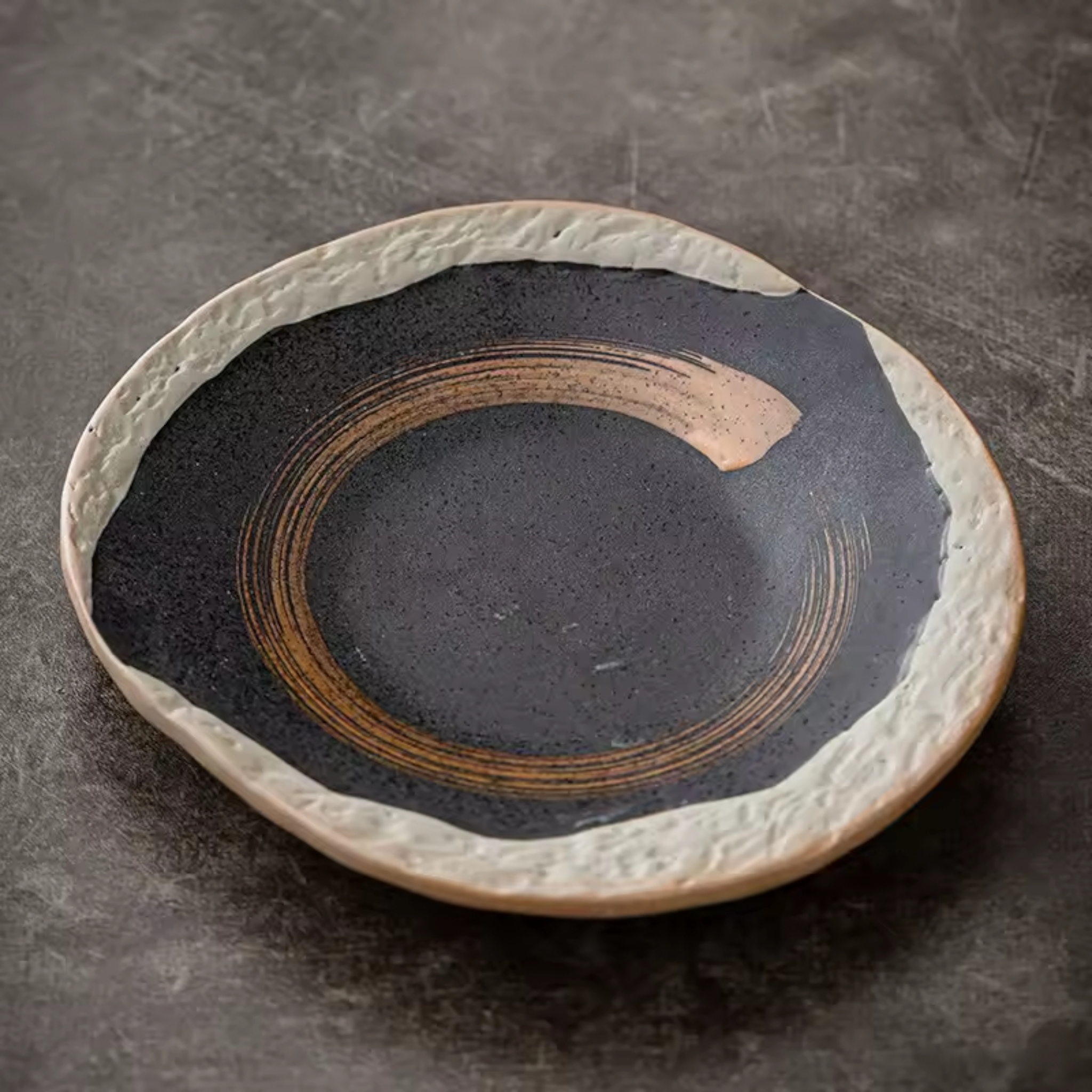 Ancient Zen: Premium 5-Piece Hand-Painted Ceramic Set | Wabi-Sabi Stoneware