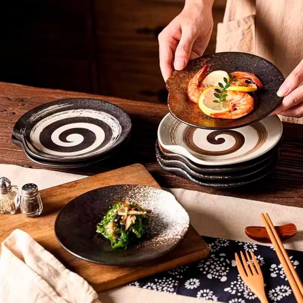 Zen Orbit: Premium 9-Color Hand-Painted Ceramic Plate Collection | Artisan Stoneware