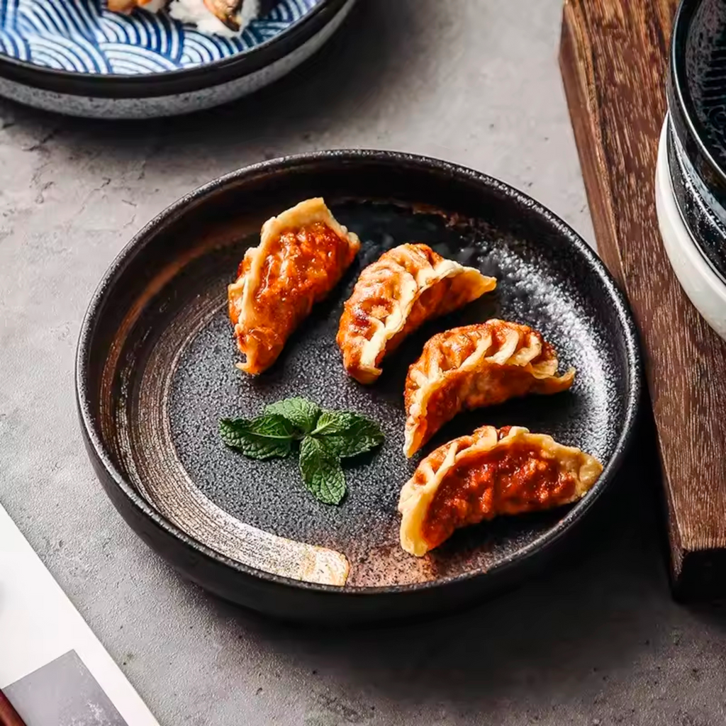 Artisan Harmony: Premium 13-Color Hand-Painted Ceramic Plate Set | Versatile Stoneware