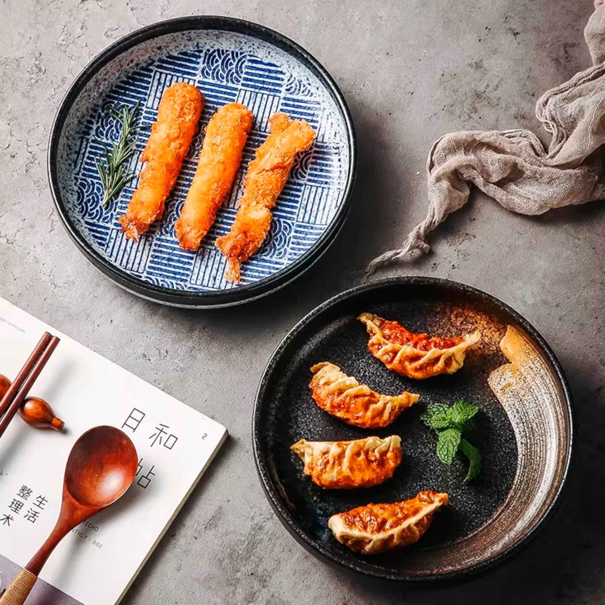 Artisan Harmony: Premium 13-Color Hand-Painted Ceramic Plate Set | Versatile Stoneware