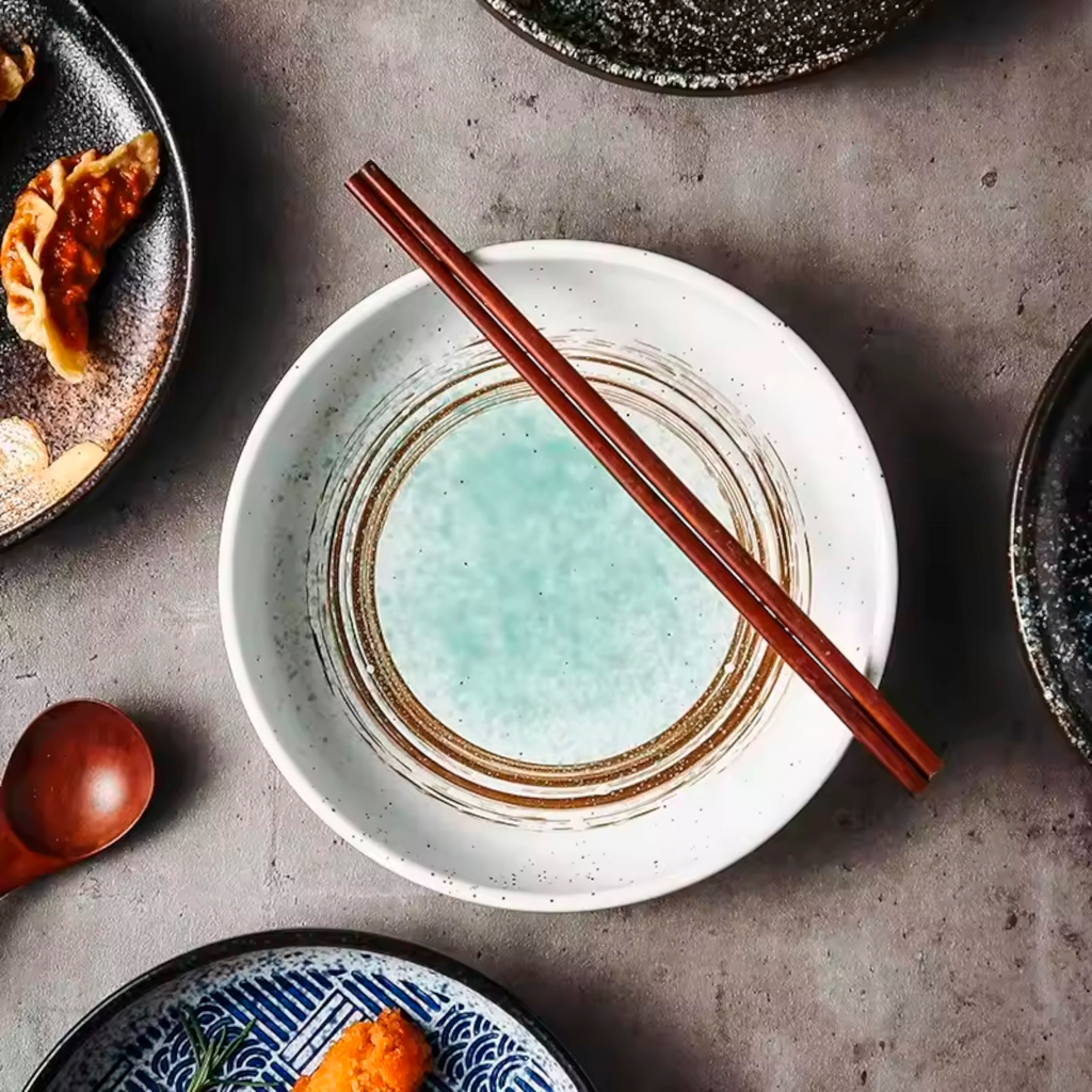 Artisan Harmony: Premium 13-Color Hand-Painted Ceramic Plate Set | Versatile Stoneware