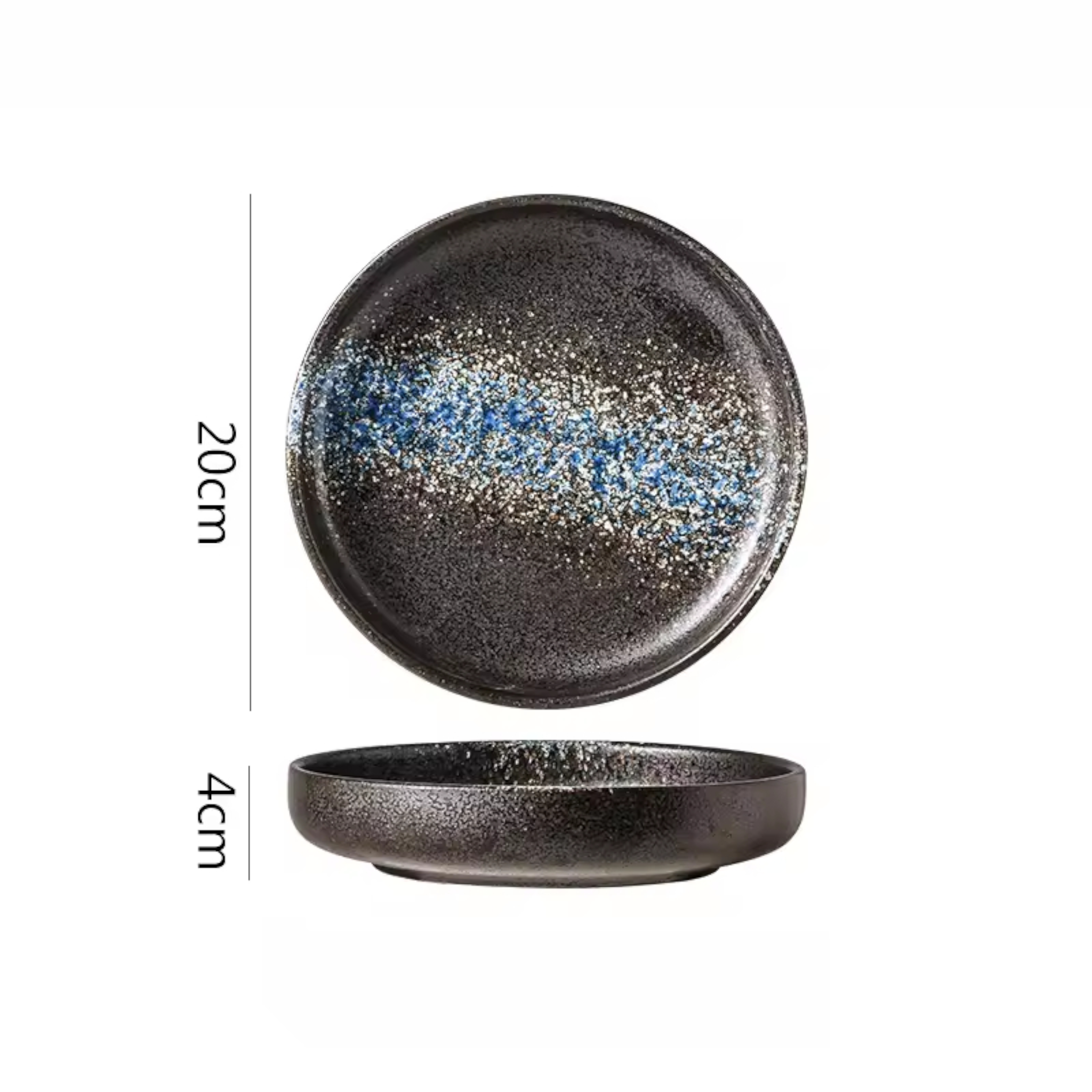 Artisan Harmony: Premium 13-Color Hand-Painted Ceramic Plate Set | Versatile Stoneware