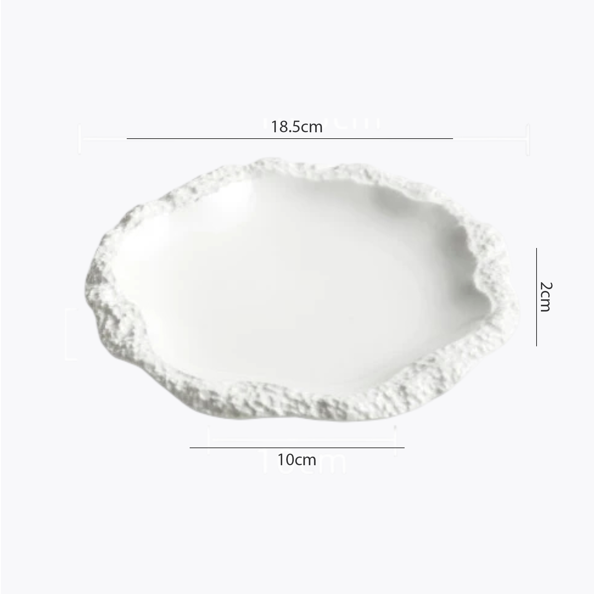 Antarctic Glazier: Premium Matte White Textured Ceramic Plate Set | Organic Ice-Edge Stoneware