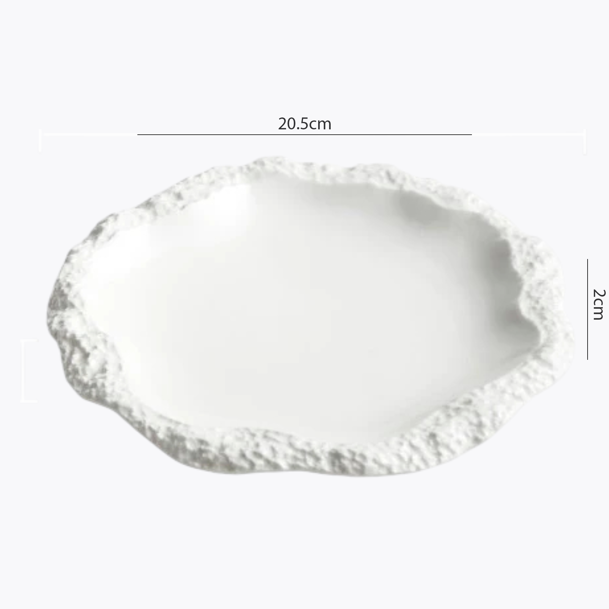 Antarctic Glazier: Premium Matte White Textured Ceramic Plate Set | Organic Ice-Edge Stoneware