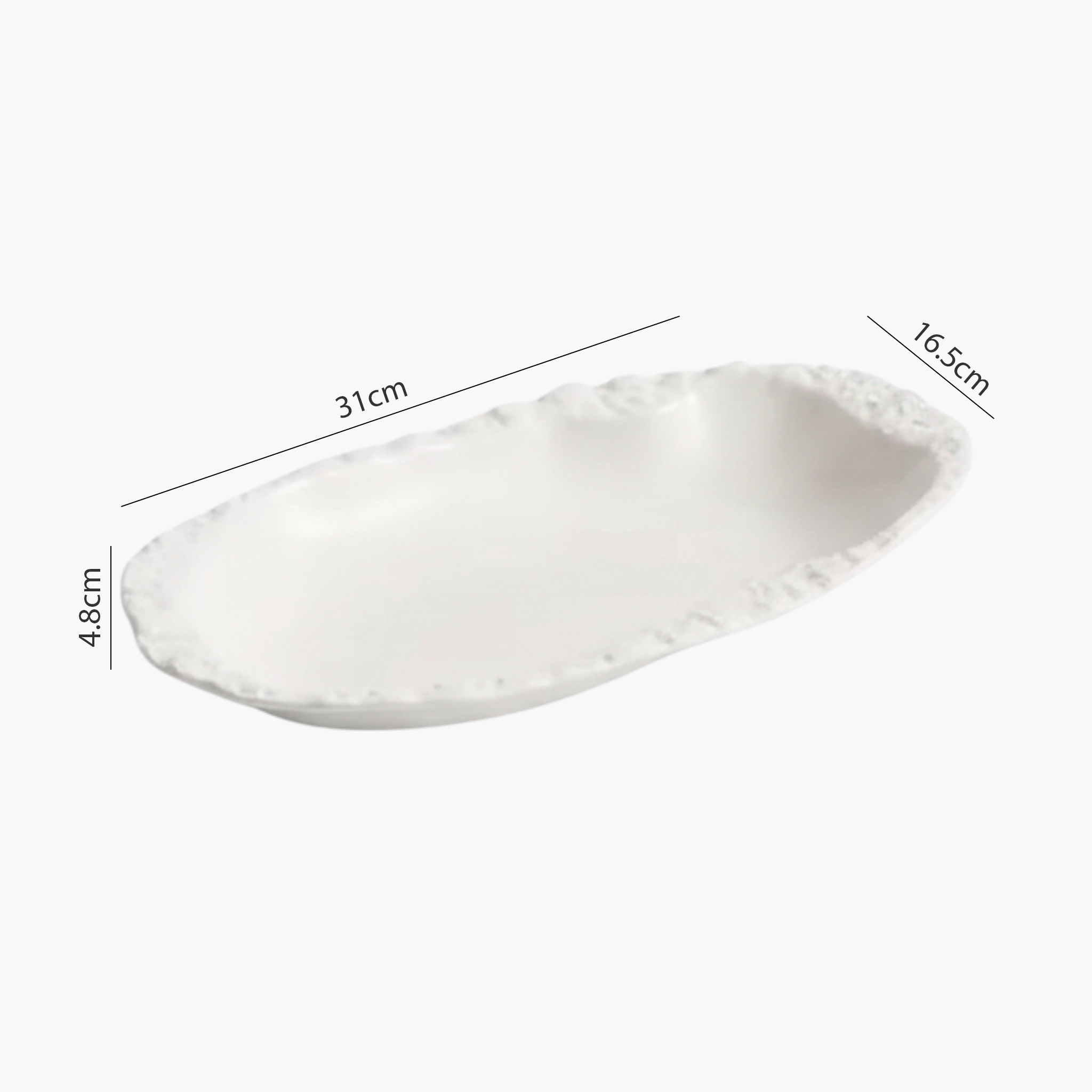Antarctic Plateau: Premium Matte White Textured Ceramic Serving Set | Sculpted Ice Stoneware