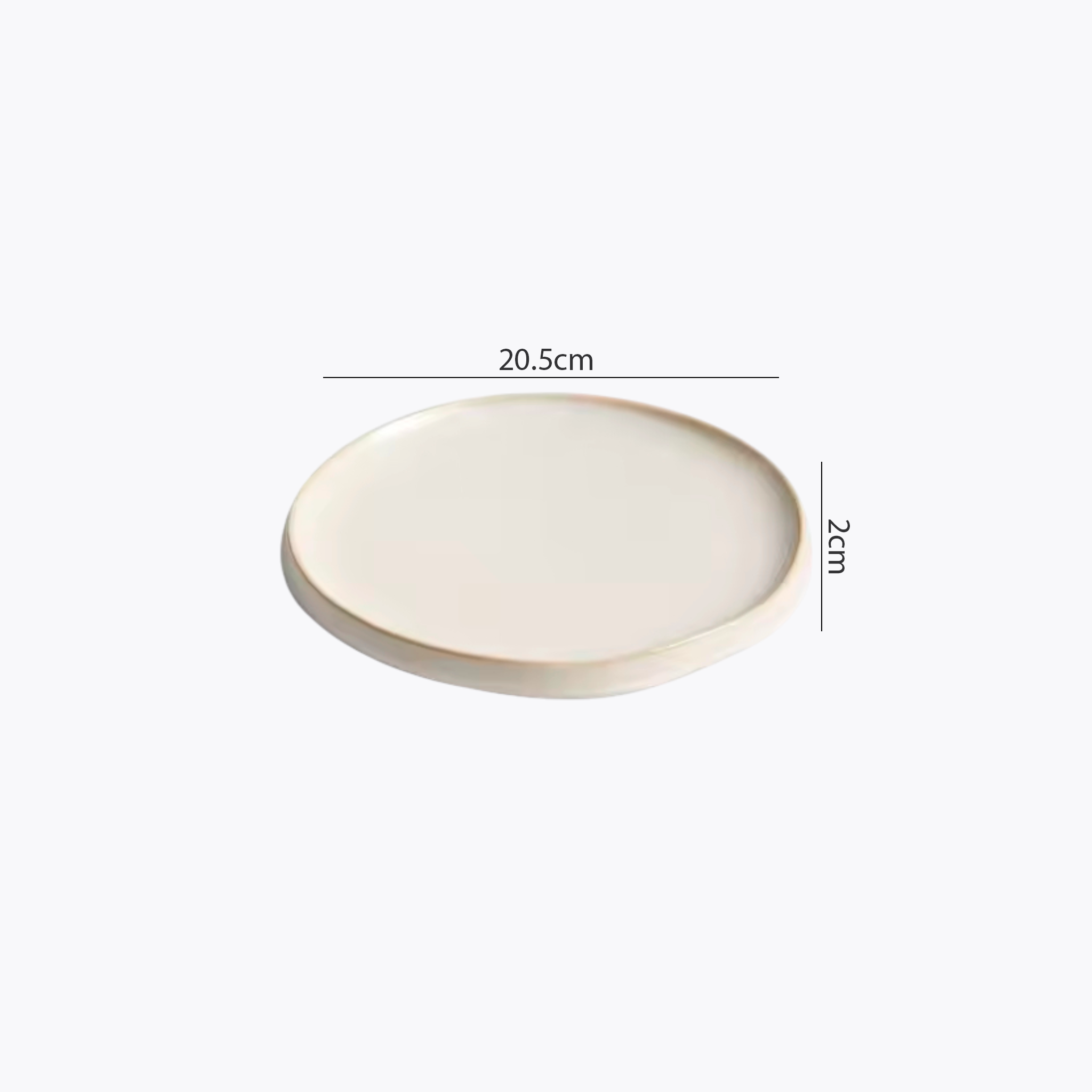 Artisan Frost: Premium Cream-Glazed Minimalist Plate Set | Organic Tapered Edge Stoneware