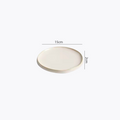 Artisan Frost: Premium Cream-Glazed Minimalist Plate Set | Organic Tapered Edge Stoneware
