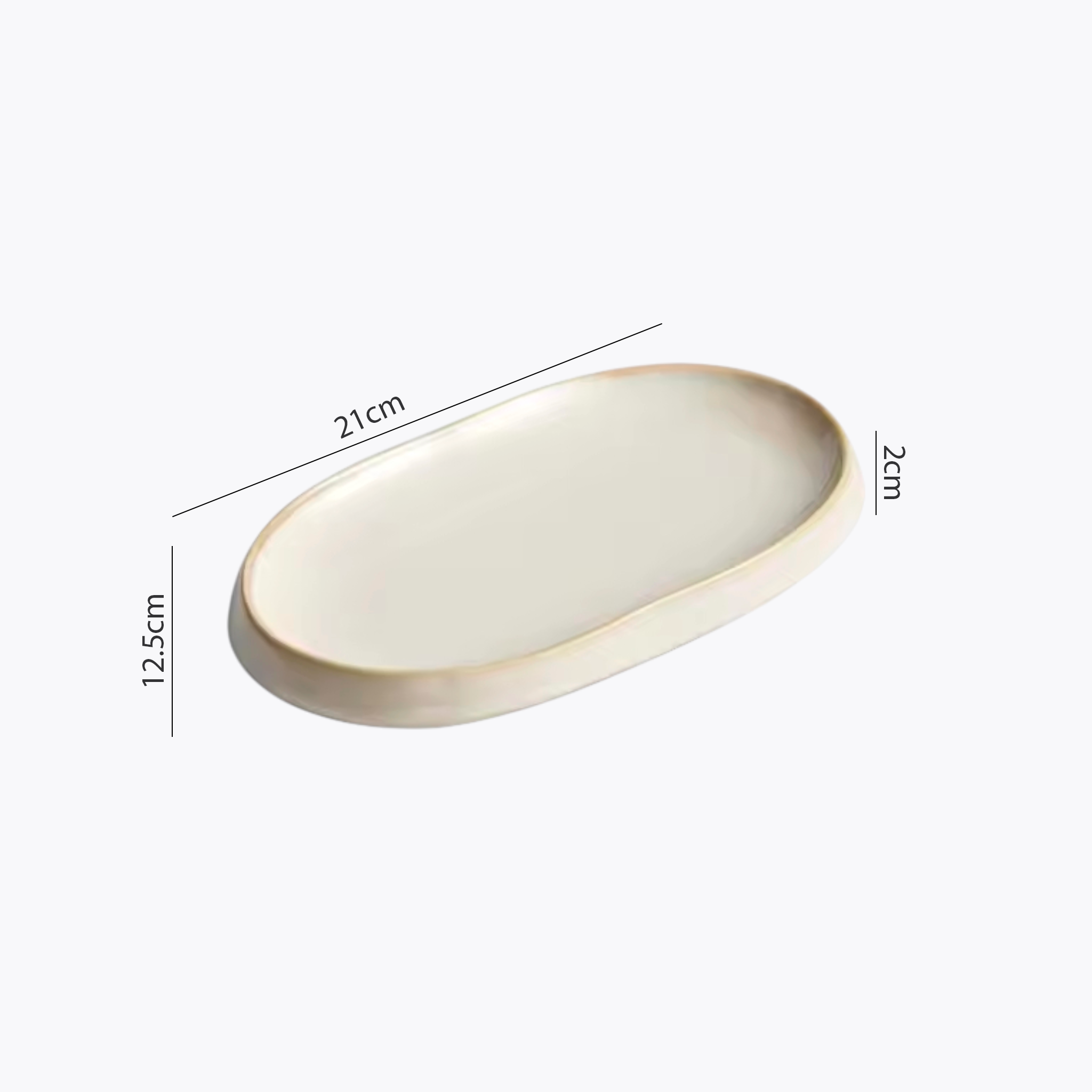 Artisan Frost: Premium Oval Ceramic Platter Set | Organic Tapered Edge Cream Stoneware