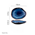 Artisan Azure: Organic Blue Handcrafted Ceramic Plate Set with Reactive Glaze