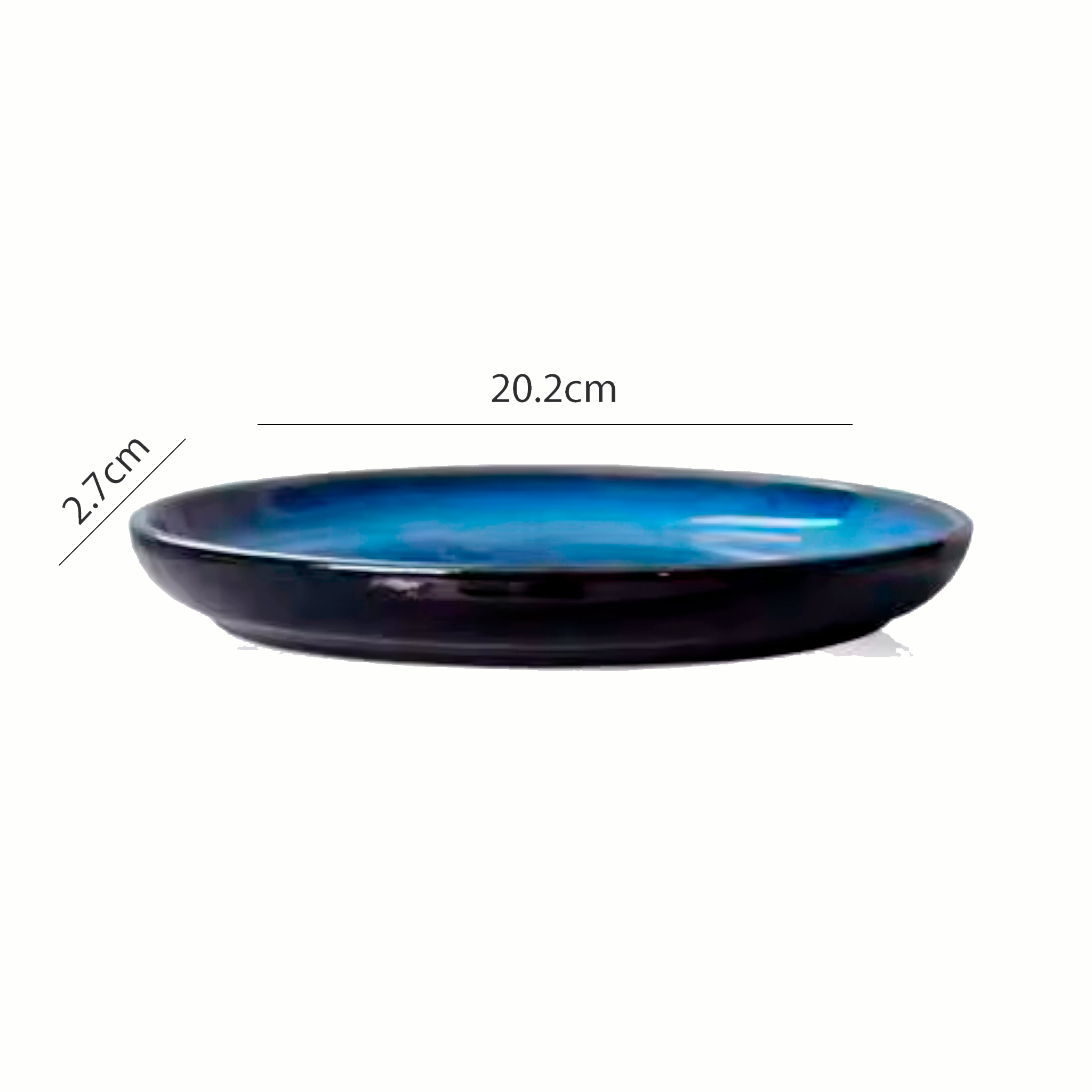 Artisan Deep Ocean: Premium Round Ceramic Plate Collection (5 Sizes)