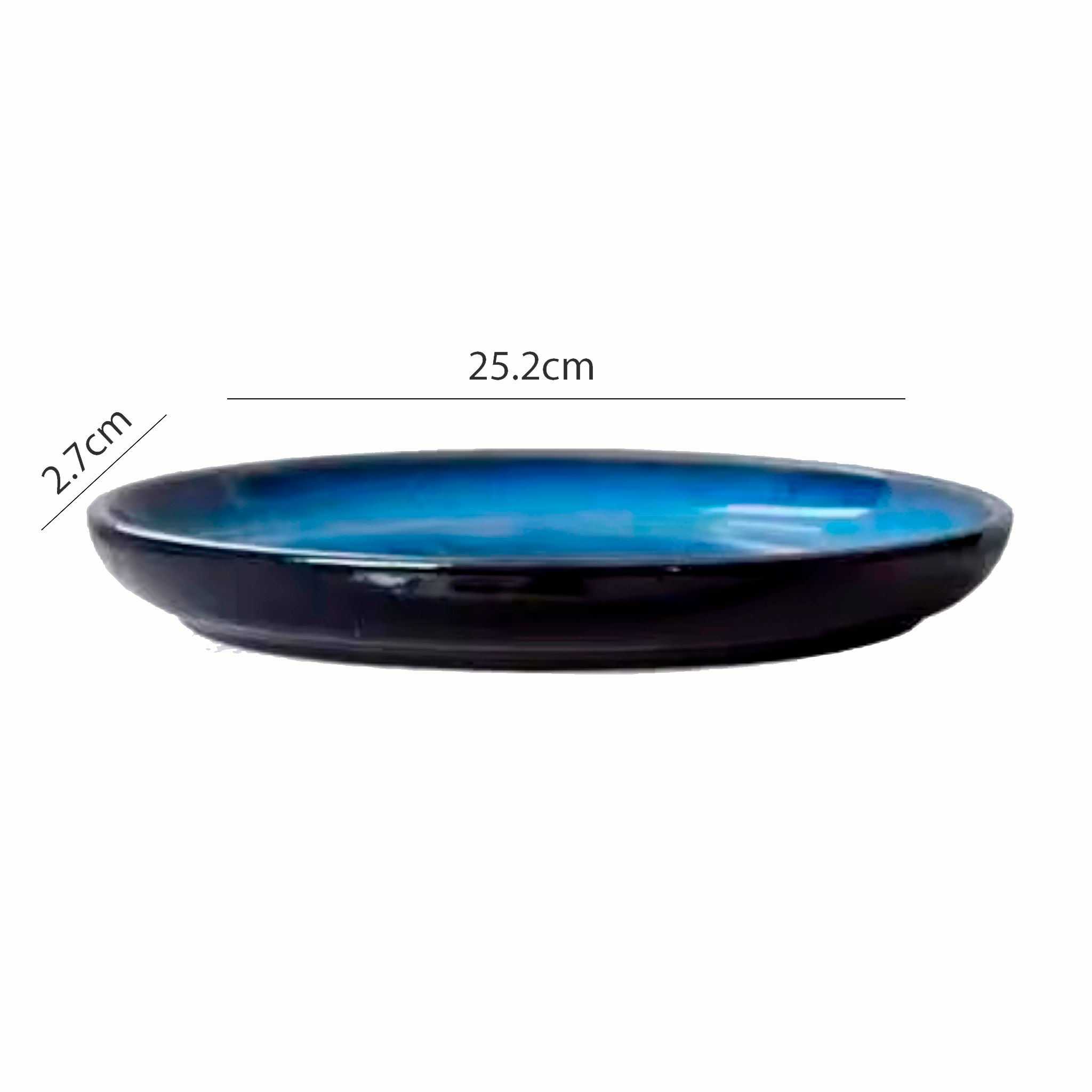 Artisan Deep Ocean: Premium Round Ceramic Plate Collection (5 Sizes)