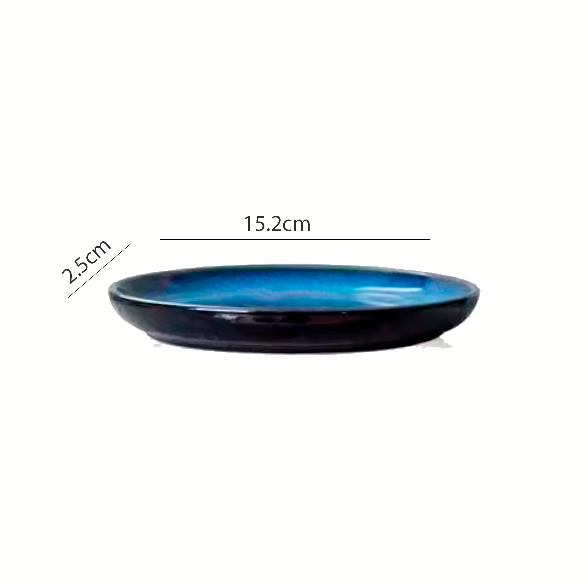 Artisan Deep Ocean: Premium Round Ceramic Plate Collection (5 Sizes)