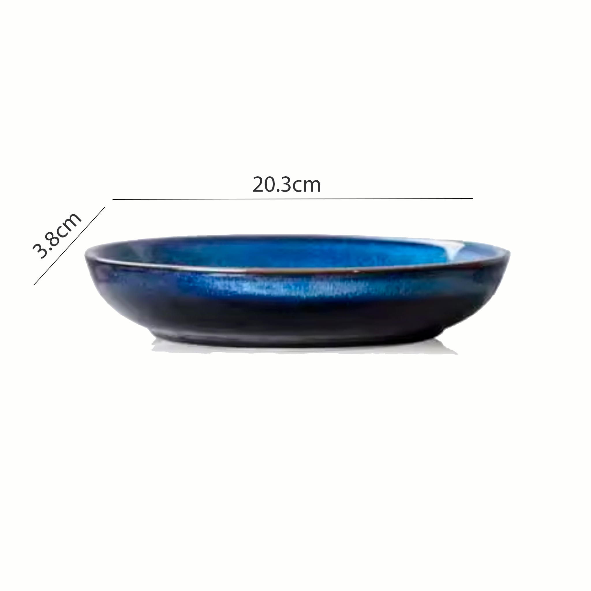 Artisan Deep Ocean: Premium Round Ceramic Plate Collection (5 Sizes)