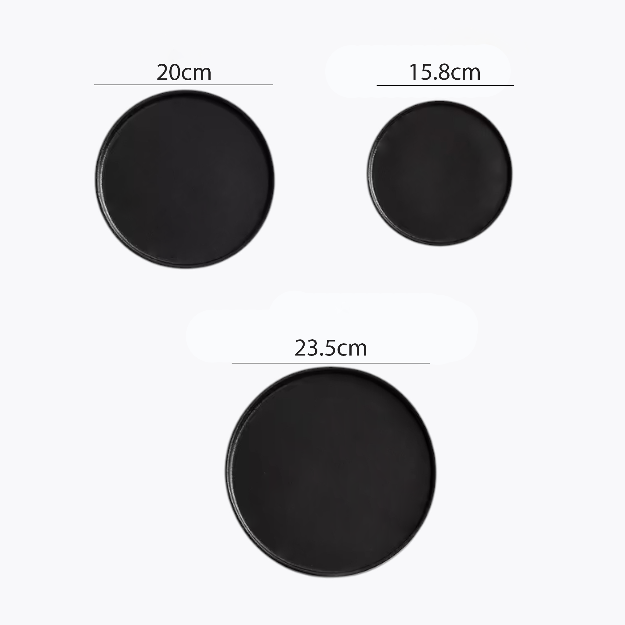 Artisan Noir: Premium Matte Black Ceramic Serving Platter Set (4 Sizes)