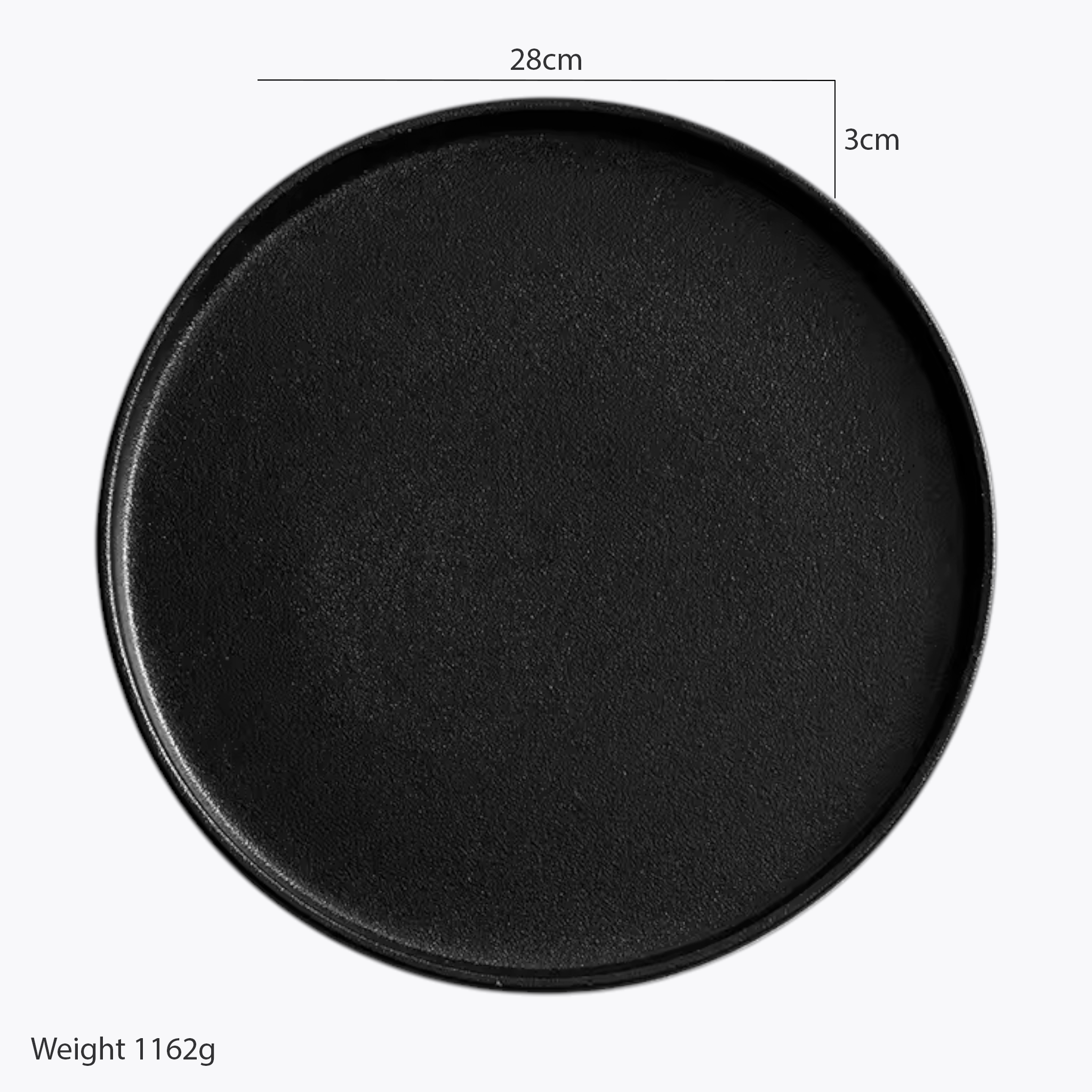 Artisan Noir: Premium Matte Black Ceramic Serving Platter Set (4 Sizes)