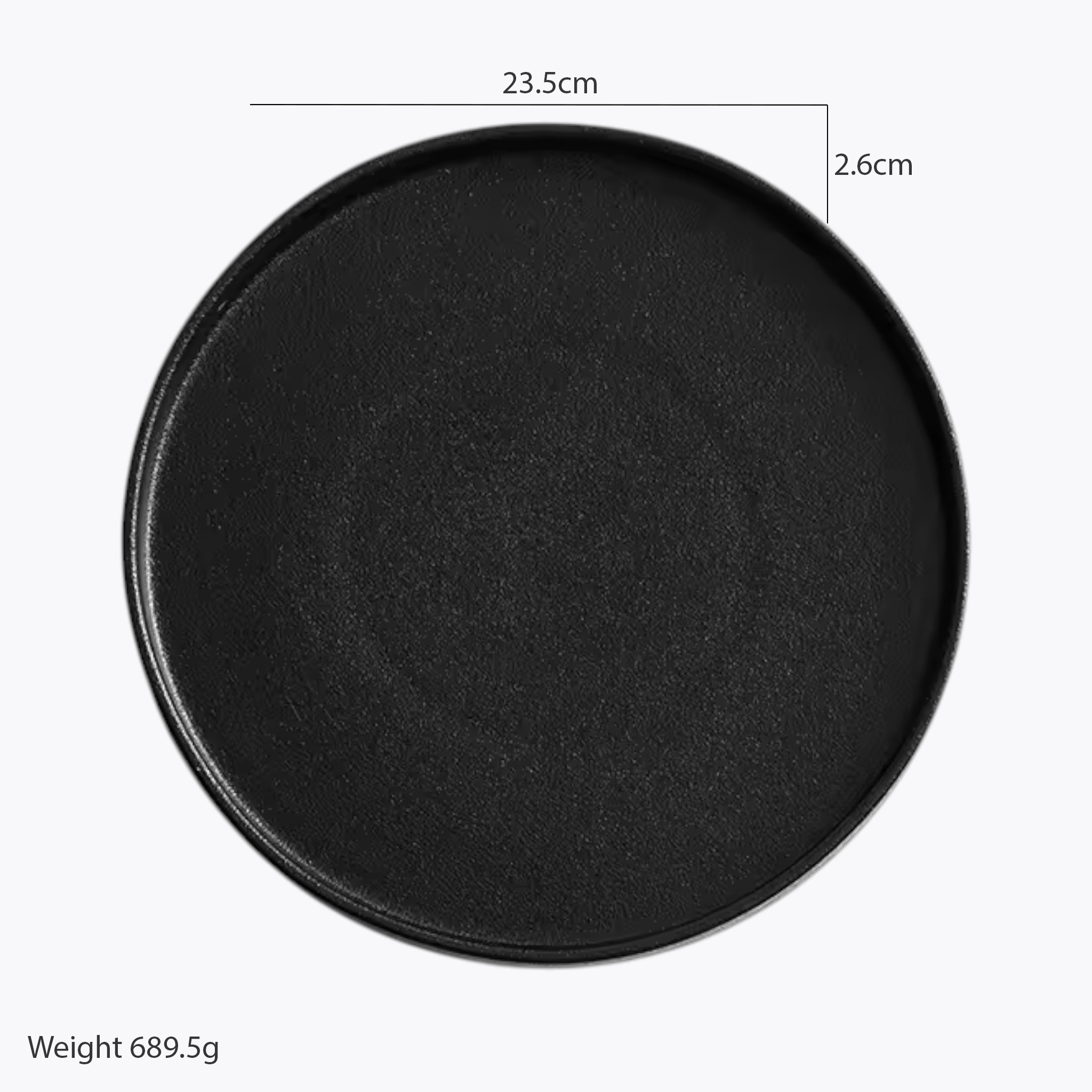 Artisan Noir: Premium Matte Black Ceramic Serving Platter Set (4 Sizes)